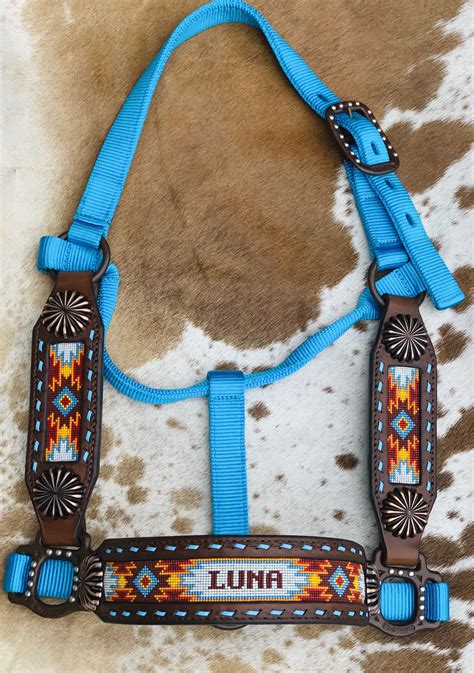 custom leather horse halters